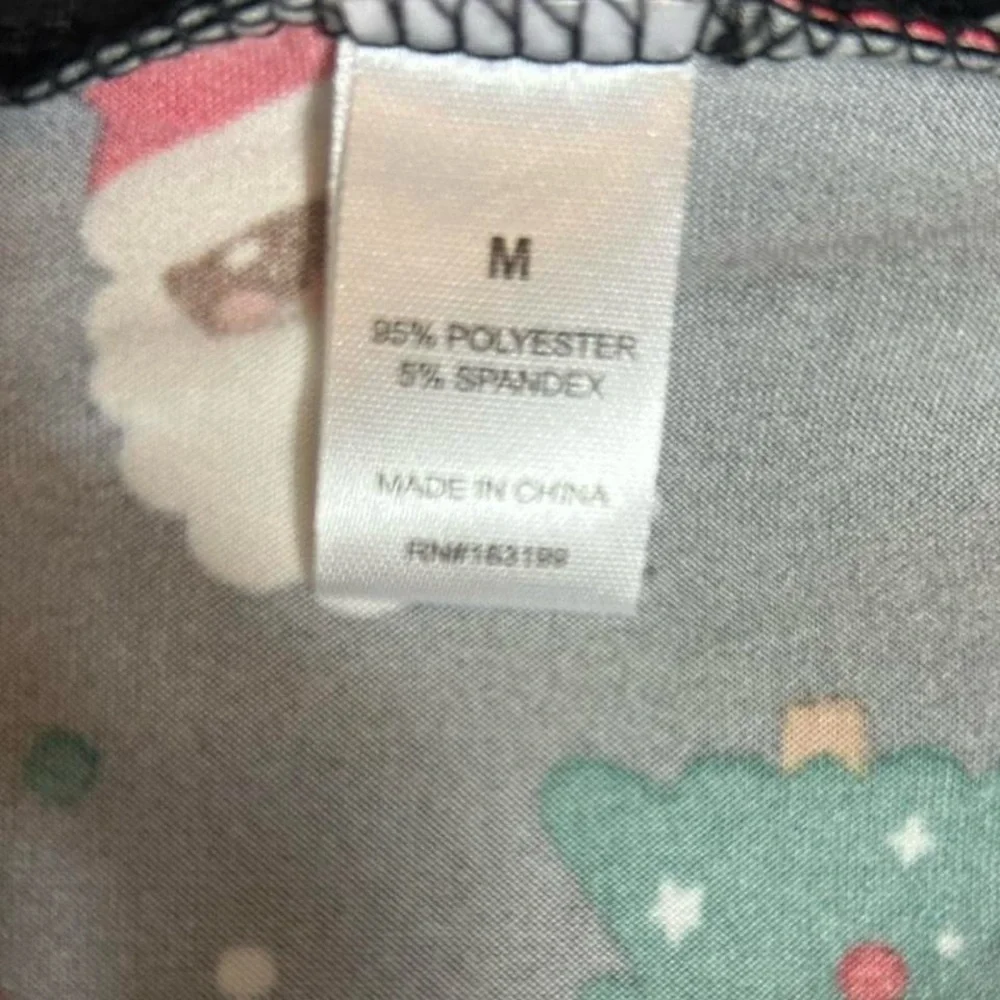 Festive Black Holiday Pajama Top